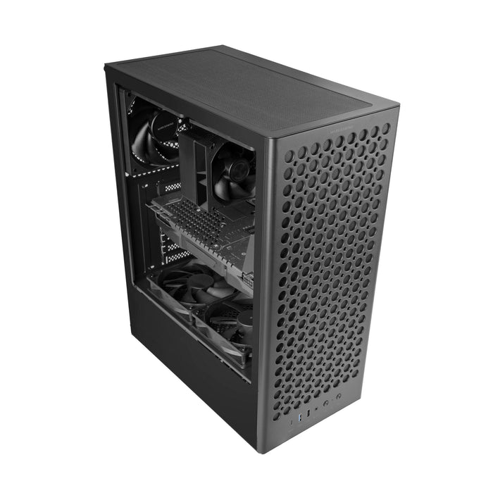 Caja Pc  Atx Mars Gaming Mc-T800 Frontal Airdot Mesh 4x Ventiladores Fdb Cablehatch Usb-C Negro