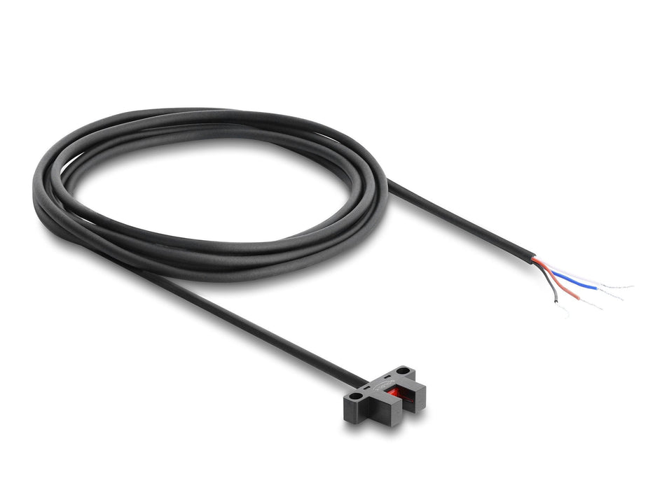 Delock Barrera Fotoeléctrica De Horquilla 5 Mm Tipo K Con 4 X Offenen Extremos De Cable Npn L D Conmutable 2 M
