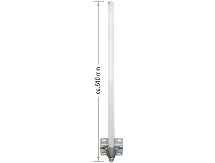 Delock Wlan 802.11 B G N Antenne N Buchse 8 Dbi Omnidirektional Starr Grau Outdoor