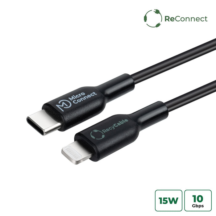 EAN 5715063597460 - Microconnect ECO-USB3.1CL2 cable de conector Lightning 2 m Negro imagen 1