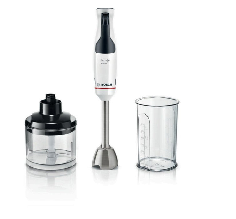 EAN 4242005398478 - Bosch Serie 4 MSM4W420 licuadora 0,6 L Batidora de inmersión 800 W Negro, Transparente, Blanco imagen 1