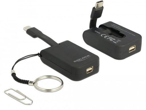 EAN 4043619639397 - DeLOCK 63939 adaptador de cable de vídeo 0,03 m USB Tipo C mini DisplayPort Negro imagen 2