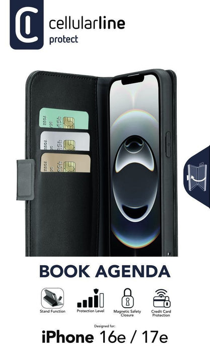EAN 8018080492631 - Cellularline Book Agenda funda para teléfono móvil 15,5 cm (6.1") Folio Negro imagen 2