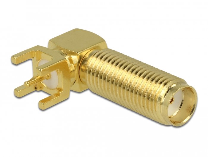 Delock 65848 Sma Jack 90° Pcb Thread Length 16 Mm