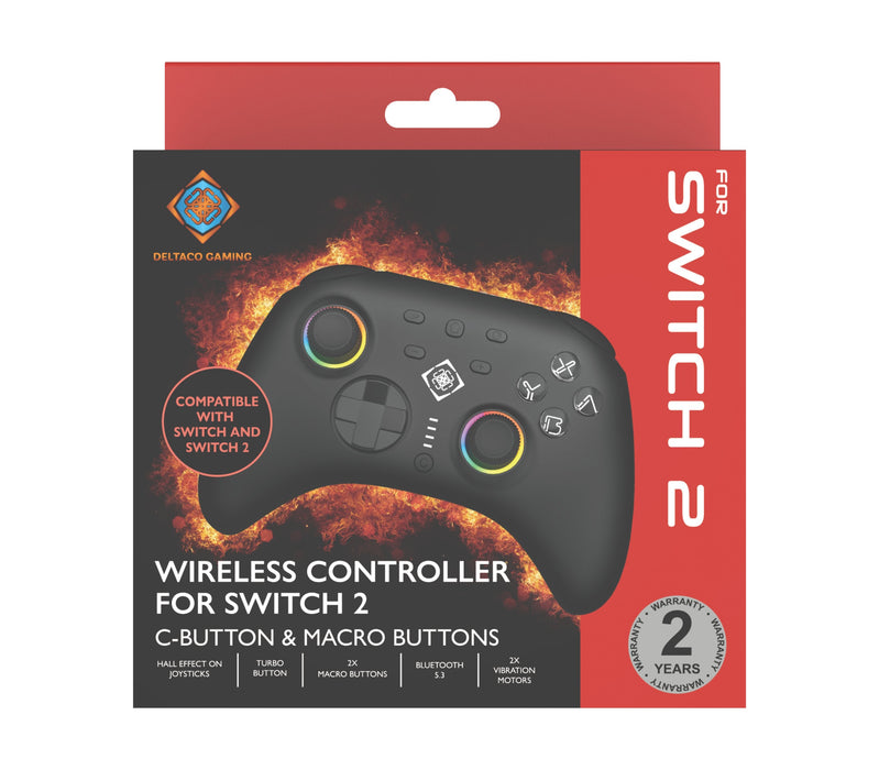 Deltaco Controller 2 C Tame Rgb Wireless Negro Switch