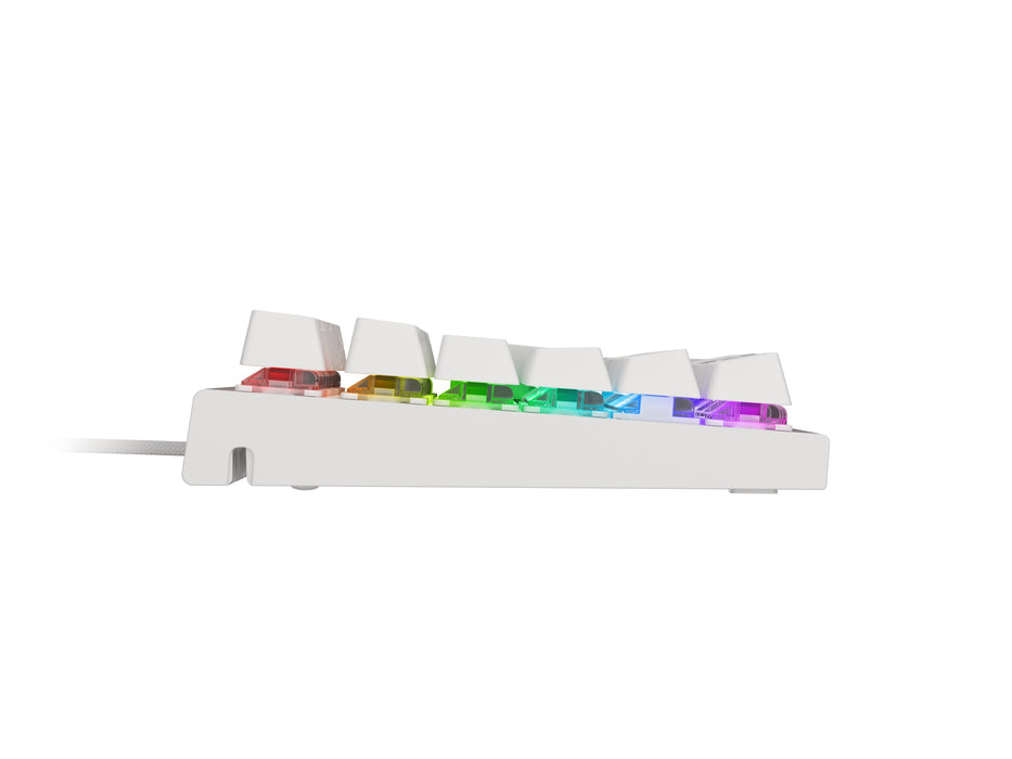 Teclado (Ingles) Mecánico Gaming Genesis Thor 303 Blanco Ee. Uu.  Rgb