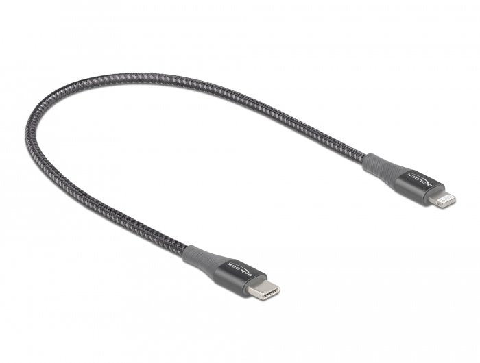 Delock Daten- Und Ladecable Usb Type-C Zu Lightning Für Iphone, Ipad Und Ipod Grau 0,5 M Mfi