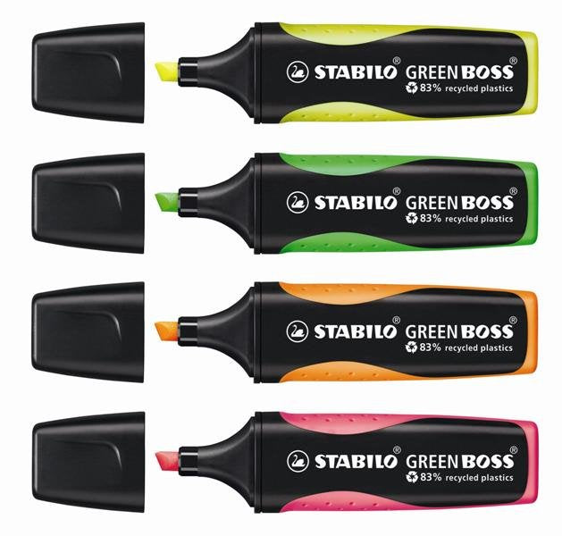 EAN 4006381436885 - STABILO Green Boss marcador 4 pieza(s) Punta de cincel Verde, Naranja, Rosa, Amarillo imagen 2