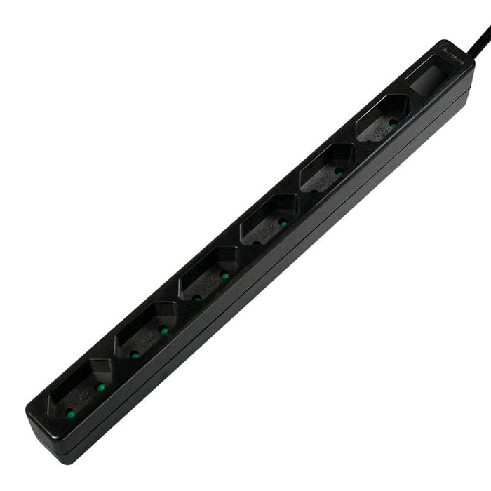 Regleta Logilink Outlet Strip  Euro Sockets Black