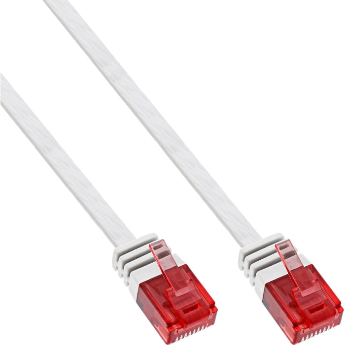 Inline Flat Ultraslim Cable De Red U/Utp Cat.6 Gigabit Ready Blanco 2m