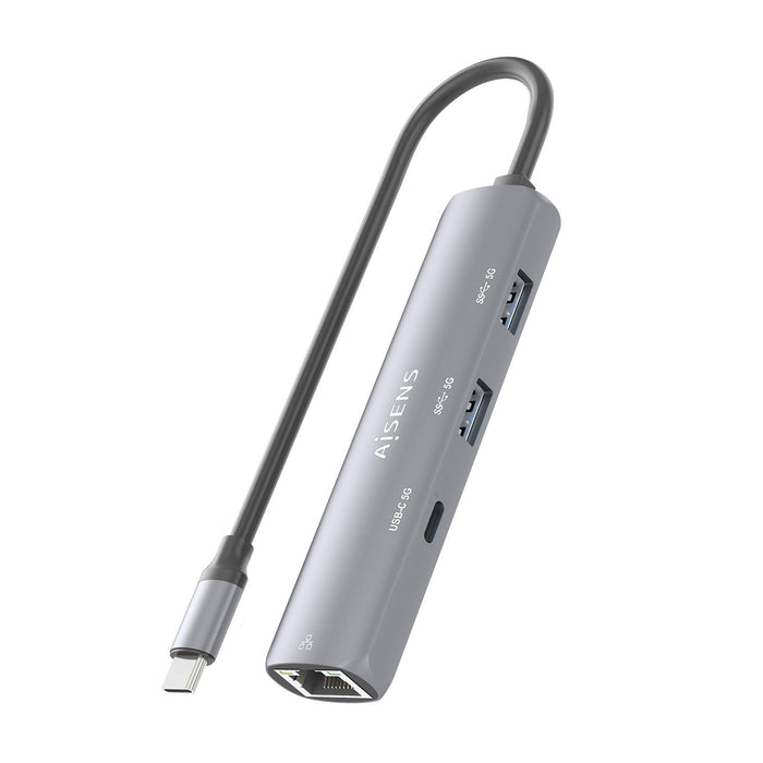 EAN 8435739904015 - AISENS ASUC-4P039-GR base para portátil y replicador de puertos Alámbrico USB 3.2 Gen 1 (3.1 Gen 1) Type- imagen 5