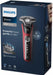 EAN 8720689008365 - Philips SHAVER Series 5000 S5883/10 afeitadora Máquina de afeitar de rotación Recortadora Negro, Rojo imagen 2