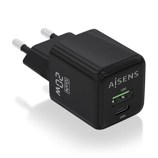 EAN 8436574709476 - AISENS ASCH-20W2P011-BK cargador de dispositivo móvil Universal Corriente alterna Carga rápida Interior imagen 1