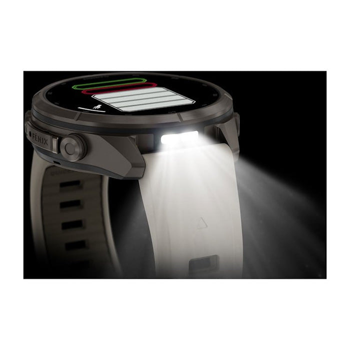 Garmin Fenix 9 Pro Titanio Con Correa De Silicona En Blanco Smartwatch 43mm