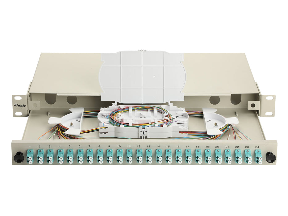 Equip Lwl-Spleisskamen 24-Port Lc-Duplex Om3 1u Komplett Gr