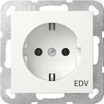 Gira 445803 Schuko-Toma De Corriente Up Con Impresión Edv System 55 Rw Brillante.