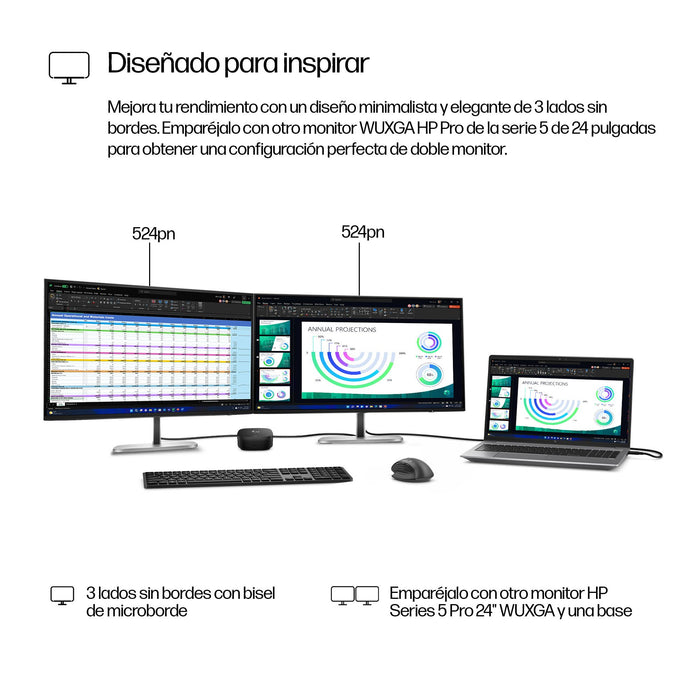 EAN 5715063749852 - HP Series 5 Pro 524pn pantalla para PC 61 cm (24") 1920 x 1200 Pixeles LCD Negro imagen 7