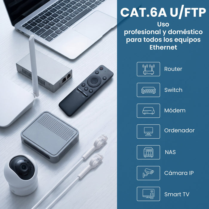 EAN 5906168639005 - Extralink Kat.6A U/FTP 5m 1Gbps Biały | Patchcord LAN | Miedź Kabel sieciowy skrętka, łamana końcówka (EX imagen 17