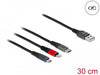 EAN 4043619872367 - DeLOCK 87236 cable USB USB 2.0 0,3 m USB A Micro-USB B/Lightning/Apple 30-pin Negro, Azul, Verde, Rojo imagen 2