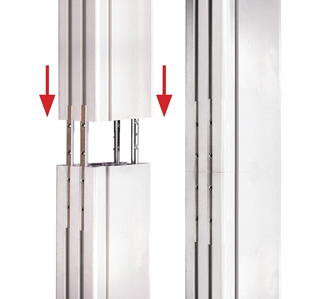 B-Tech Stütze Vertikal 0.6m Negro Aluminium