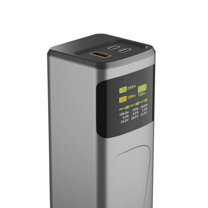 Hama High Power Bateria Externa Powerbank 24000mah - Potencia 200w - Usb-C - Usb-A - Power Delivery - Pantalla Tft -