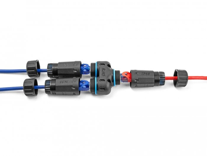 Delock 86808 Conector De Cable Rj45 Hembra A 2 X Rj45 Hembra Cat.6a Impermeable