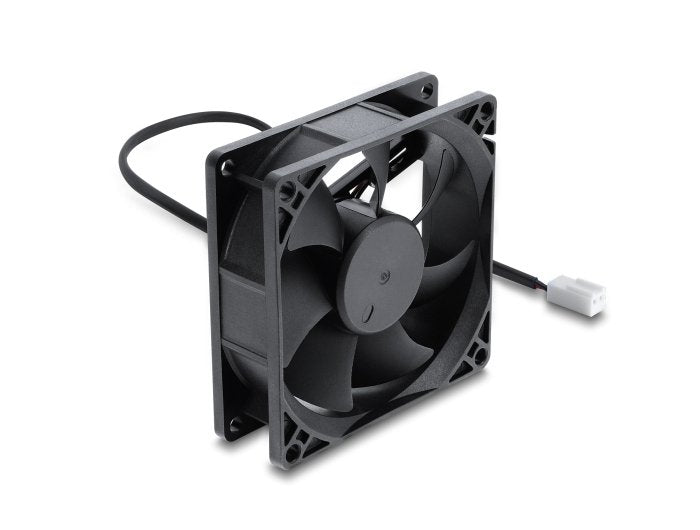 Delock Ventilador Axial 48 V Dc, 80 X 80 X 25 Mm Con 2 Pin Conexión Para Ventilador Negro