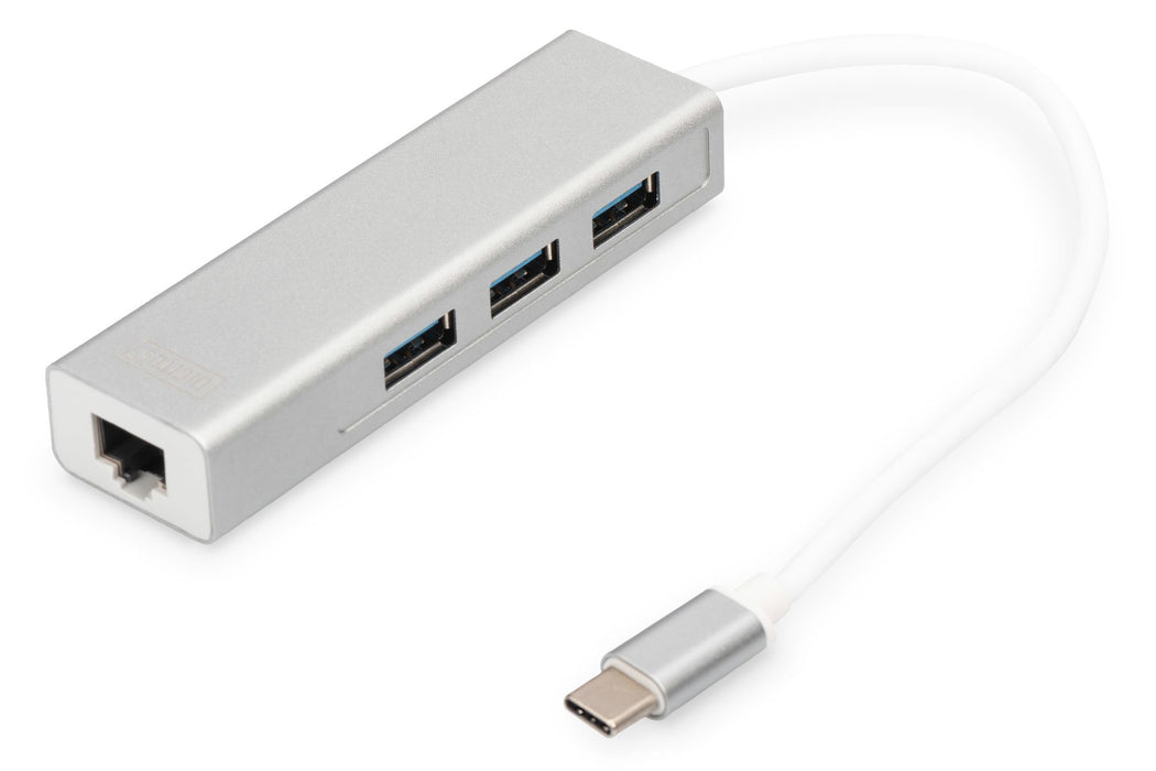 EAN 4016032430100 - Digitus DA-70255 base para portátil y replicador de puertos USB 3.2 Gen 1 (3.1 Gen 1) Type-C Gris, Blanco imagen 1