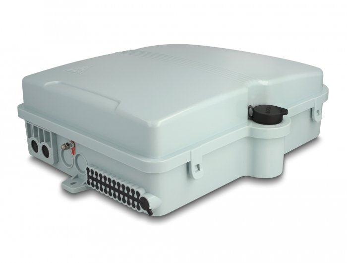 Lwl Verteilerbox Für Innen- Und Aussenbereich Ip65 Wasserfest Abschliessbar 24 Port Grau