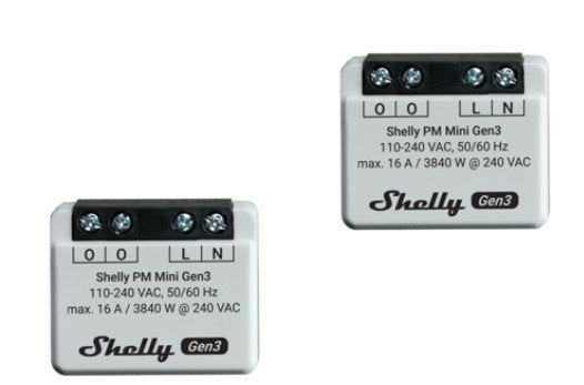 Zestaw 2 Sterowników Shelly Pm Mini Gen3