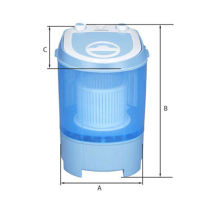 EAN 5907377863083 - Manta WH128 lavadora Carga superior 2,8 kg 330 RPM Azul, Blanco imagen 3