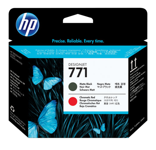EAN 0884962986431 - HP 771 Matte Black/Chromatic Red DesignJet Printhead cabeza de impresora Inyección de tinta térmica imagen 1