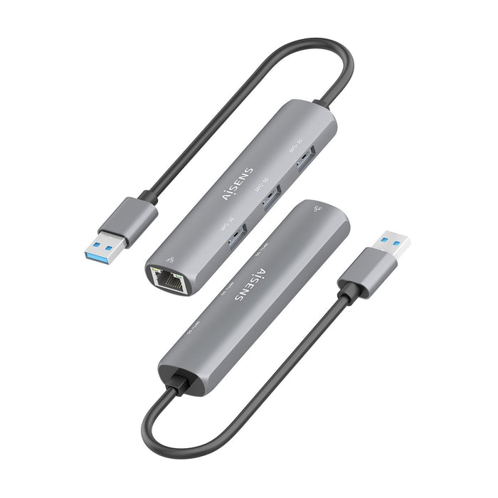 EAN 8435739903964 - AISENS ASUC-4P034-GR base para portátil y replicador de puertos Alámbrico USB 3.2 Gen 1 (3.1 Gen 1) Type- imagen 3