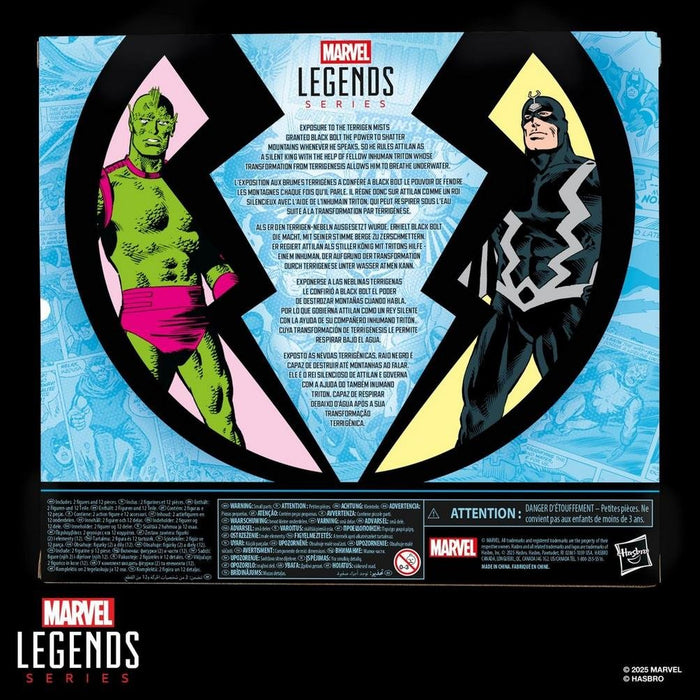 Figuras Blister 2  Black Bolt & Triton Inhumanos Marvel Legends Series 15cm