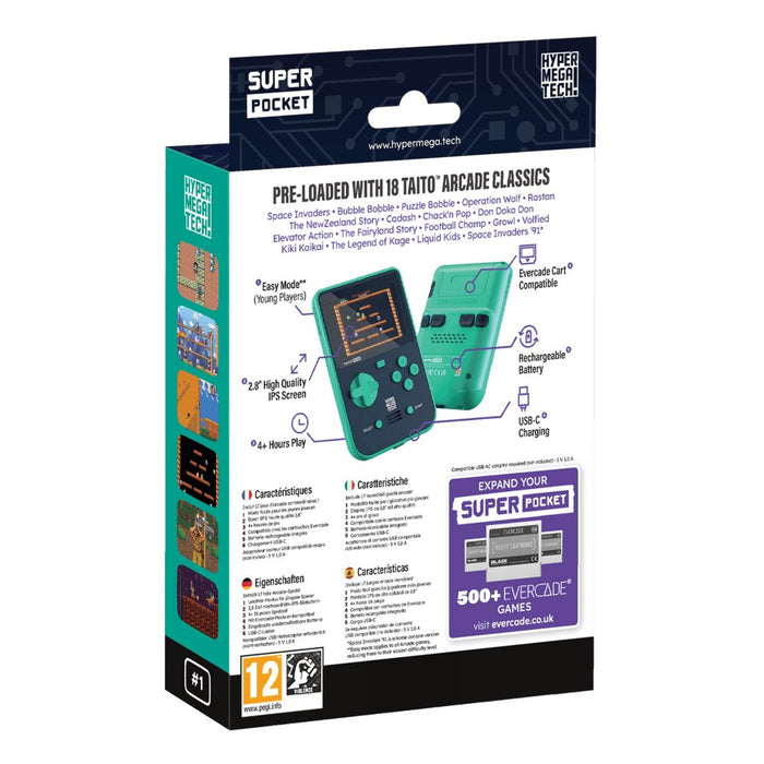 EAN 5060990240201 - Just for Games Super Pocket TAITO Edition Evercade videoconsola portátil 7,11 cm (2.8") Rojo imagen 7