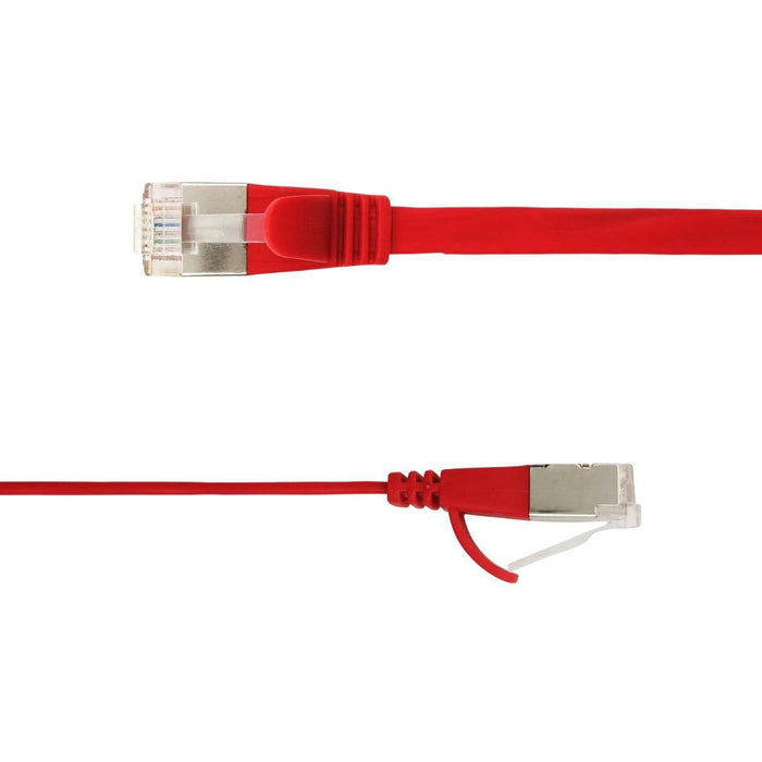 Flat U/Ftp Cat6a Red 1m Awg 32/7, Pvc, 1 85x6mm Stp-Fl6a-00100-Rd