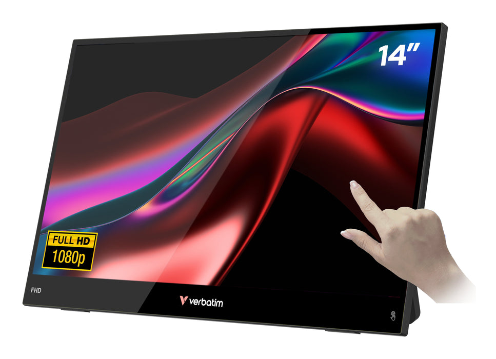 EAN 0023942324003 - Verbatim Portable 14" FHD Touch Monitor LIGHT Monitor portátil Negro 35,6 cm (14") LCD 1920 x 1080 Pixele imagen 1