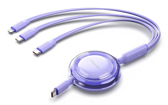 EAN 6922794791183 - Vention TRKVBE cable USB USB 2.0 1,1 m USB C USB C/Lightning 100 W Púrpura imagen 1