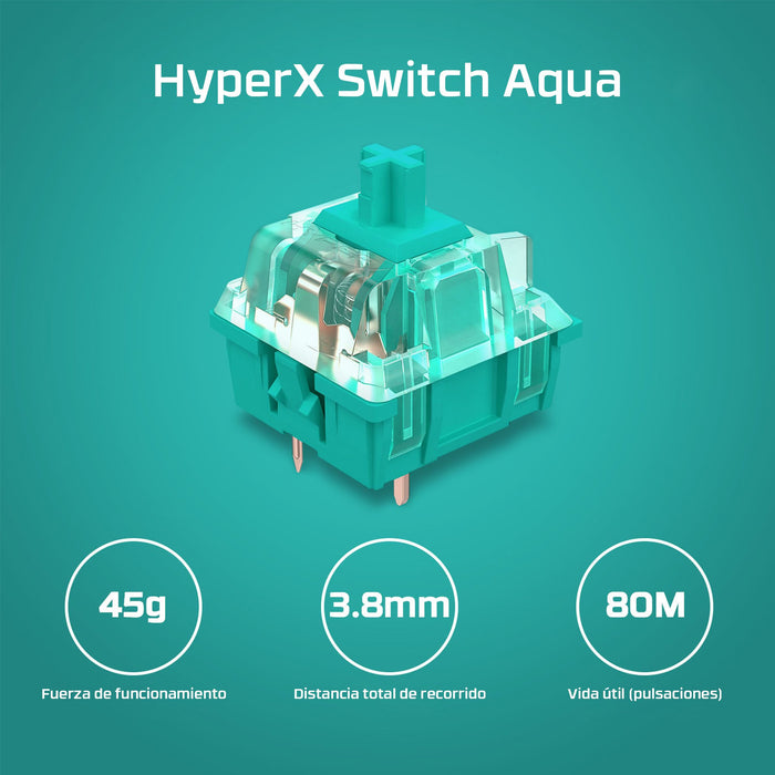 EAN 0196337969704 - HyperX Alloy Origins PBT HX Red Gaming Keyboard teclado Juego USB No Negro imagen 8