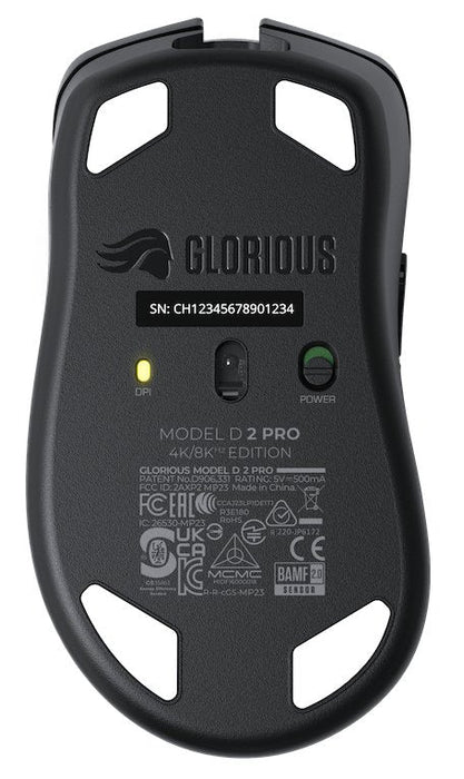 Raton Glorious Model D 2 Pro Wireless, 4k/8k Polling - Negro