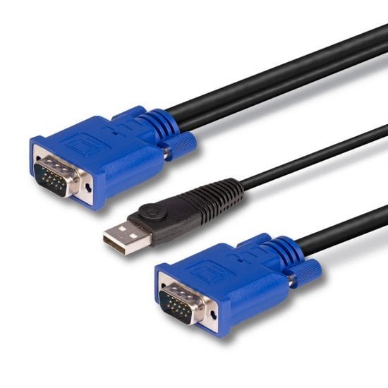 EAN 4002888321860 - Lindy 32186 cable para video, teclado y ratón (kvm) Negro, Azul 2 m imagen 4