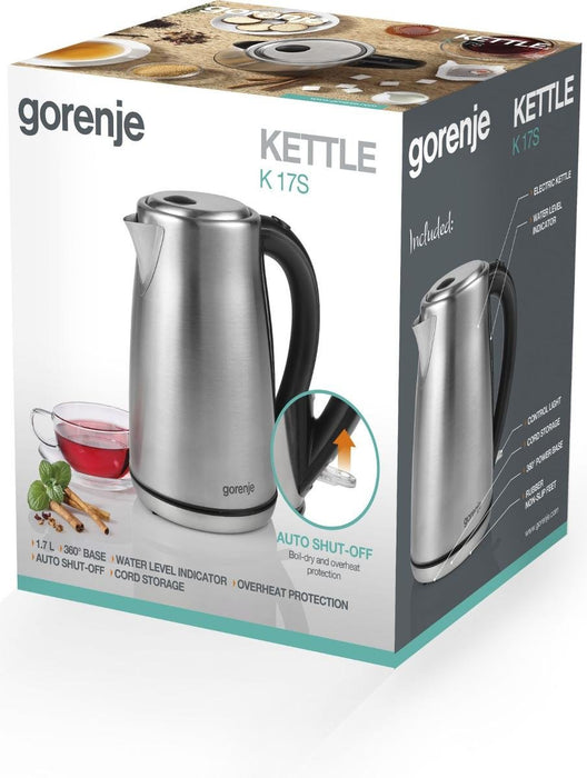 EAN 3838782138201 - Gorenje K17S tetera eléctrica 1,7 L 2000 W Metálico imagen 3
