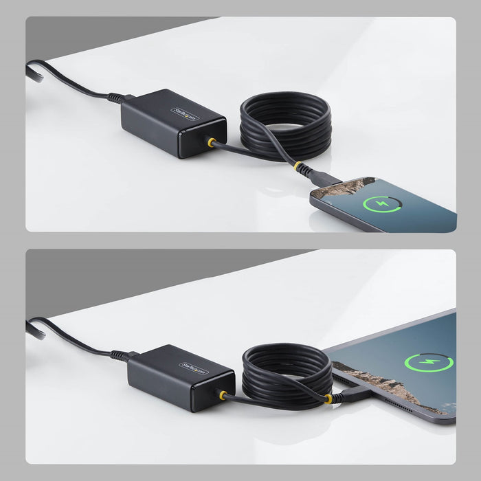 Startech.Com Adaptador De Alimentación Usb-C Con Cable Usb-C De 1 5 M Conector Ca 110-240 V 65 Vatios Europa Negro