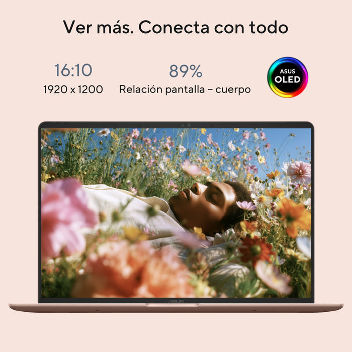 Portátil Asus Zenbook 14 Oled Ux3480aa-Su320w 14" Intel Core Ultra 7 355 24gb 512gb Ssd W11 Home Teclado Español