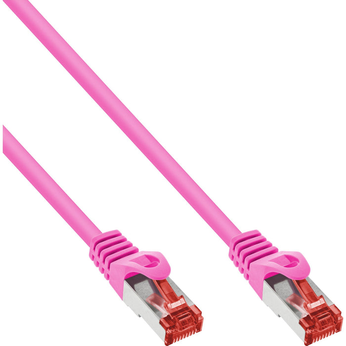 Cable De Red Inline S/Ftp Pimf Cat.6 250mhz Pvc Cobre Rosa 3m