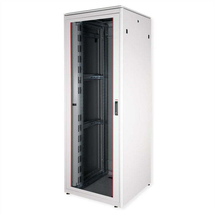 Roline 19-Zoll Netzwerkschrank Pro 47 He, 800x800 Bxt Glastr Grau