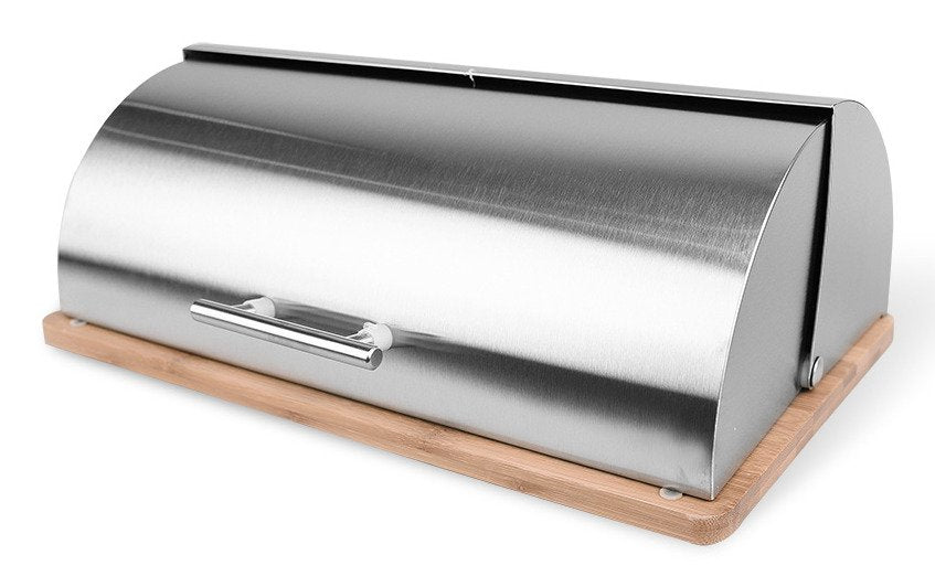 EAN 4897144670918 - Maestro MR-1672S panera Rectangular Plata, Madera Acero inoxidable, Bamboo imagen 1
