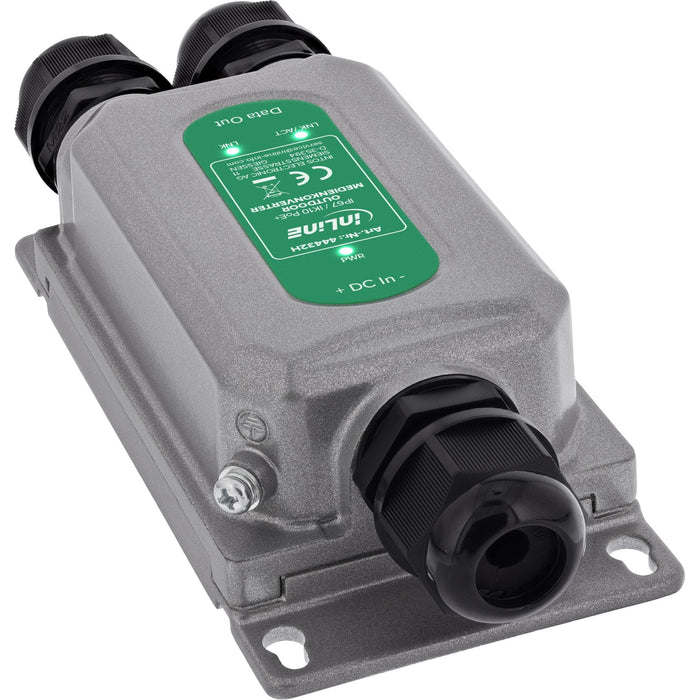 Convertidor De Medios Inline® Poe+ Para Exteriores Ip67 Ik10 1 Gb/S Rj45 Sfp  Inline®