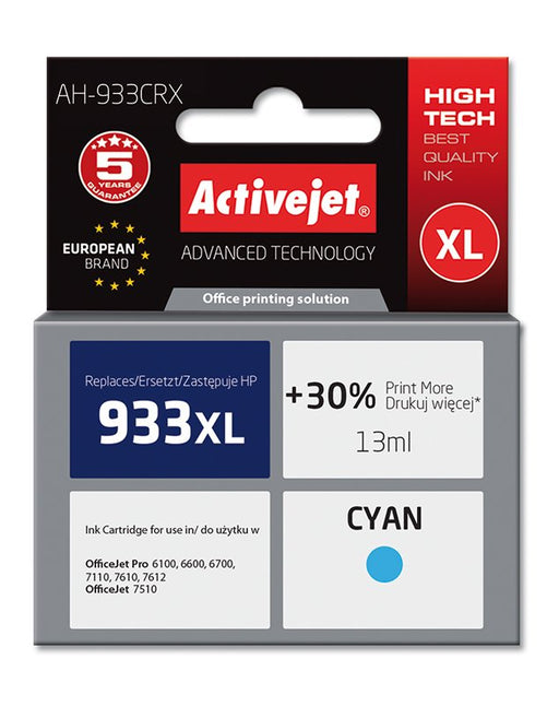 EAN 5901443015499 - Activejet AH-933CRX cartucho de tinta 1 pieza(s) Compatible Cian imagen 1