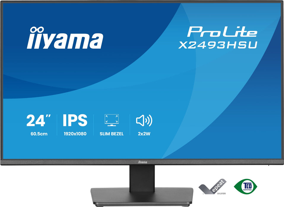 Iiyama 60.5cm 24" X2493hsu-B1 16:10 Hdmi+Dp+2xusb Ips